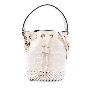 Pre-Loved Fendi Mini Embossed Leather Whipstitch Mon Tresor Bucket Bag